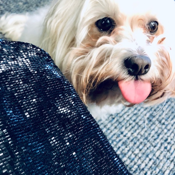 Badgley Mischka Black Beaded Evening Bag - Picture 1 of 7